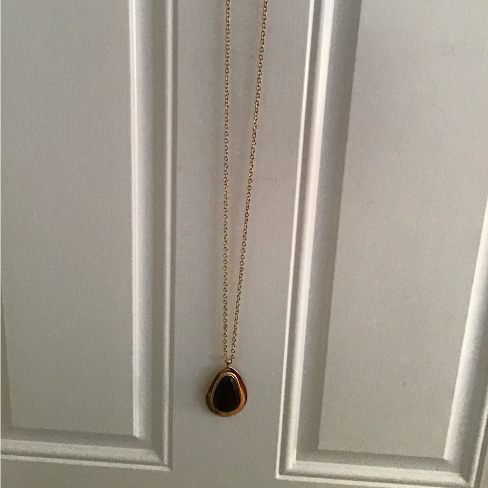 Paparazzi Gold and Black Teardrop Necklace